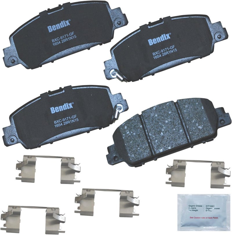 Bendix Priority1 CFC1654 Ceramic Front Brake Pads for Honda Accord 2022-2013, BR-V 2020-2018, HR-V 2022-2016 - Image 1